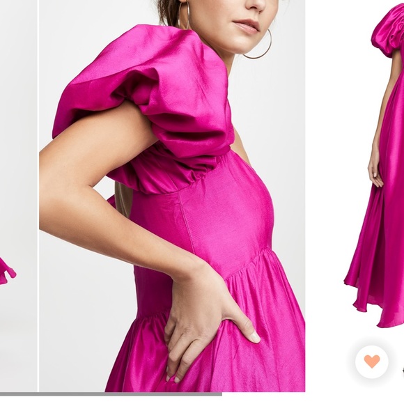 Azeeza magenta silk dress - Picture 2 of 3